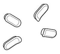 Geberit jeu de tampons (4 pièces) pour siège de toilette 244837001