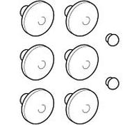 Geberit jeu de tampons 598028000 pour abattants de toilettes