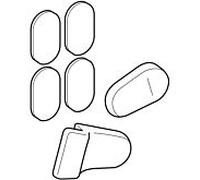 Geberit jeu de tampons 598040000 pour abattants de toilettes