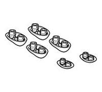 Geberit Jeu de tampons de compensation pour siège WC 242973CG1 Couvercle pour Geberit AquaClean 8/8000 plus