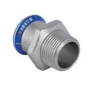GEBERIT-Jonction filetée D28-1mm. acier inox Réf 31708