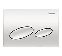 Geberit Kappa20 plaques de déclenchement pour rinçage à 2 quantités, déclenchement depuis dessus/devant pour UP200, 115228461, Couleur: Chrome Mat - CM