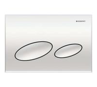 Geberit Kappa20 Plaque de déclenchement pour rinçage à 2 quantités, déclenchement depuis dessus/devant pour UP200, 115228461, Couleur: Chrome Mat - CM