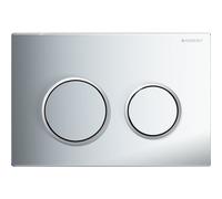 Geberit Plaque de commande Kappa21 pour double affleurement par le haut / avant, Coloris: chromÃ© brillant / chromÃ© mat - 115.240.KH.1