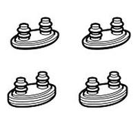 Geberit Kit de cales de nivellement surélevées 242174001 pour abattant de WC Geberit AquaClean 4000