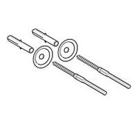 Geberit kit de fixation 594002000 pour grille de bec rabattable et source de protection en caoutchouc