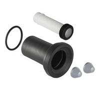 Geberit - Kit de raccordement WC suspendu chromé mat avec joint torique, 18.5 cm - 152.404.46.1 G