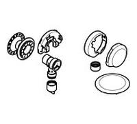 Geberit kit préfabriqué, pour caniveau de baignoire 242346211 d90 chromé brillant