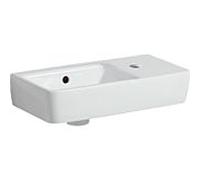 Geberit lavabo Renova Compact 276250000 blanc, 50x25cm, étagère et trou à droite