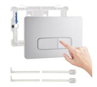 Geberit Lot de 2 plaques de déclenchement de WC de rechange pour réservoir de chasse d'eau Sigma01, 20, 21, 30, 40, 50, UP300, UP320, plaque de commande de chasse d'eau compatible (blanc)
