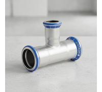 Geberit Mapress Acier inoxydable Té réduit, DN 20 / 15 / 15, dø 22 mm, 31228