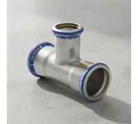Geberit Mapress Acier inoxydable Té réduit (gaz), DN 32 / 20 / 32, dø 35 mm, 340