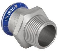 'Geberit mapress en acier inoxydable - Union mâle Diamètre 22 mm 1/2 inox