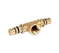 GEBERIT Mepla Press Raccord en T bronze rouge avec filetage intérieur [20 x 2,5 mm - 1/2'' - 20 x 2,5 mm] Contour G