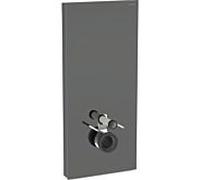Geberit Monolith mur WC module 131231JK5 hauteur 114cm, façade verre lave, côté aluminium chrome noir