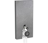 Geberit Monolith module de toilettes au sol 131003005 hauteur 101cm, façade aspect ardoise, côté aluminium chrome noir