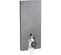 Geberit Monolith module de toilettes au sol 131033005 hauteur 114cm, façade aspect ardoise, côté aluminium chrome noir