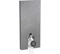 Geberit Monolith module de toilettes au sol 131233005 hauteur 114cm, façade aspect ardoise, côté aluminium chrome noir