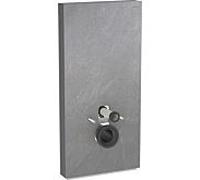 Geberit Monolith module sanitaire pour WC suspendu, 101 cm, entrée deau latérale, avec tubulure de raccordement, 131.022.00.5, Couleur: Grès aspect ardoise / Aluminium noir chromé