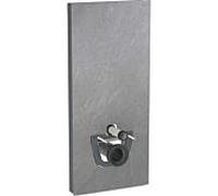 Geberit Monolith module de toilettes suspendu 131231005 hauteur 114cm, façade aspect ardoise, côté aluminium chrome noir