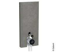 Geberit Module sanitaire monolithe WC 114cm, raccordement milieu, grès ardoise/aluminium noir chromé