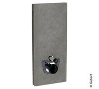 Geberit Monolith mur WC module 131031005 hauteur 114cm, façade aspect ardoise, côté aluminium chrome noir