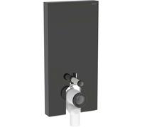 Geberit Monolith stand WC module 131003SJ6 hauteur 101cm, façade en verre noir, côté aluminium noir chrome
