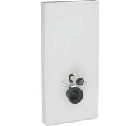 Geberit Module sanitaire Monolith 131022TD5 – 101 cm, entrée latérale, verre blanc/aluminium brossé