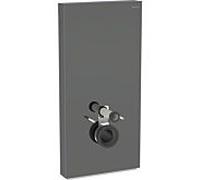 Geberit Monolith mur WC module 131222JK5 hauteur 101cm, façade verre lave, côté aluminium chrome noir