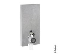 Geberit Monolith PLUS module sanitaire pour WC au sol, 101 cm, entrÃ©e deau latÃ©rale, avec tubulure de raccordement P, Coloris: GrÃšs aspect bÃ©ton / aluminium - 131.203.JV.7