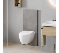 Geberit Monolith PLUS module sanitaire pour WC suspendu, 101 cm, entrÃ©e deau latÃ©rale, avec tubulure de raccordement, Coloris: GrÃšs aspect ardoise / Aluminium noir chromÃ© - 131.222.00.7