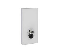 Geberit Monolith PLUS – Module sanitaire WC suspendu 101 cm, entrée latérale, verre blanc/aluminium brossé