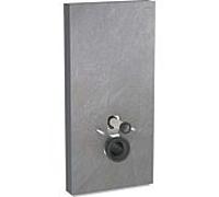 Geberit Monolith WC compact module 131022005 Hauteur 101cm, façade aspect ardoise, côté aluminium chrome noir