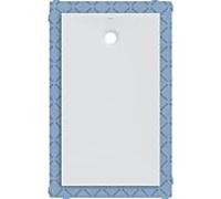Geberit Receveur de douche rectangulaire Olona 140×80×4 cm blanc mat écoulement central arrière