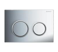 Plaque de Geberit Omega 20 Ronde 115085KH1 chromée/chromée satinée pour réservoirs Omega