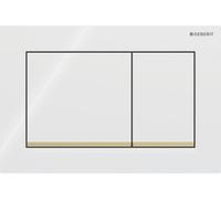 Geberit Omega20 bouton de chasse d'eau pour WC blanc-doré 115.080.KK.1