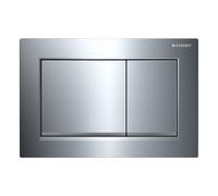 Geberit Omega20 bouton de chasse d'eau pour WC chrome brillant-chrome mat 115.080.KH.1