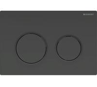 Geberit Omega20 Plaque de déclenchement, pour rinçage à 2 quantités, 115.085.DW.1, Couleur: noir / noir mat