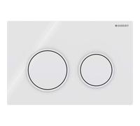 Geberit Omega20 Plaque de déclenchement, pour rinçage à 2 quantités, 115.085.11.1, Couleur: blanc / blanc mat