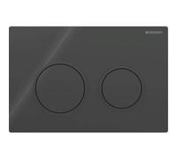 Geberit Omega20 Plaque de déclenchement, pour rinçage à 2 quantités, 115.085.DW.1, Couleur: noir / noir mat