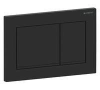 Geberit Plaque de commande Omega 20 Square 115080161, laqué noir mat, bandes noires, double chasse