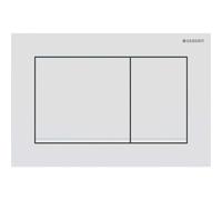 Plaque de fixation Geberit Omega30, pour rinÃ§age Ã 2 quantitÃ©s, Coloris: laquÃ© blanc mat, revÃªtement easy-to-clean / blanc - 115.080.01.1