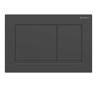 Geberit Omega 20 Square Plaque de commande 115080161 Plaque/bouton laqué noir mat, bandes noires, pour double chasse