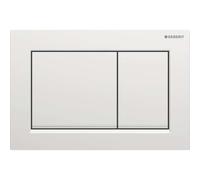 Geberit Plaque de commande Omega30, pour rinÃ§age 2 volumes, Coloris: chromÃ© mat, revÃªtement easy-to-clean / chromÃ© brillant - 115.080.JQ.1