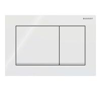 Geberit Plaque de commande Omega30, pour rinÃ§age 2 volumes, Coloris: blanc / chromÃ© brillant / blanc - 115.080.KJ.1