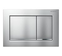 Geberit Plaque de commande Omega30 - pour rinçage 2 volumes, chromé mat/brillant - 115.080.JQ.1