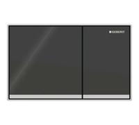 Geberit Plaque d'actionnement Omega 60 Square 115081SJ1 Verre noir, pour réservoirs Omega