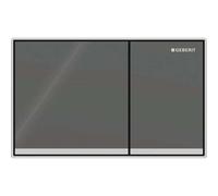 Plaque de commande Omega 60 Geberit Square 115081JK1 Bouton lave, Rahmen chromé brillant, encastré, pour double chasse