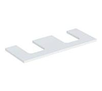 Plaque de lavabo Geberit ONE, découpe double, pour lavabo à poser en forme de coupe, 120x3x47cm, 505.335.00.2, Couleur: blanc laqué mat