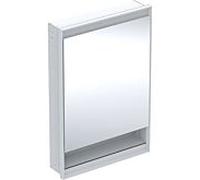 Geberit One armoire à glace 505821002 60x90x15cm, avec niche, 1 porte, butée à droite, blanc / aluminium thermolaqué